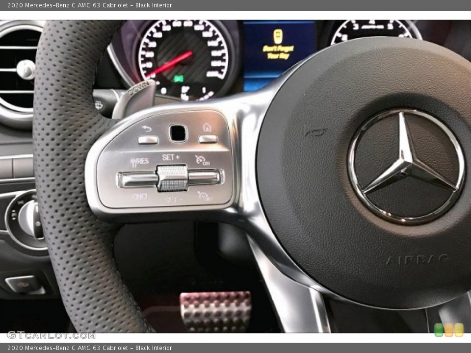 Black Interior Steering Wheel for the 2020 Mercedes-Benz C AMG 63 Cabriolet #136131050