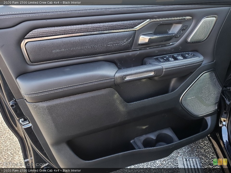 Black Interior Door Panel for the 2020 Ram 1500 Limited Crew Cab 4x4 #136131218
