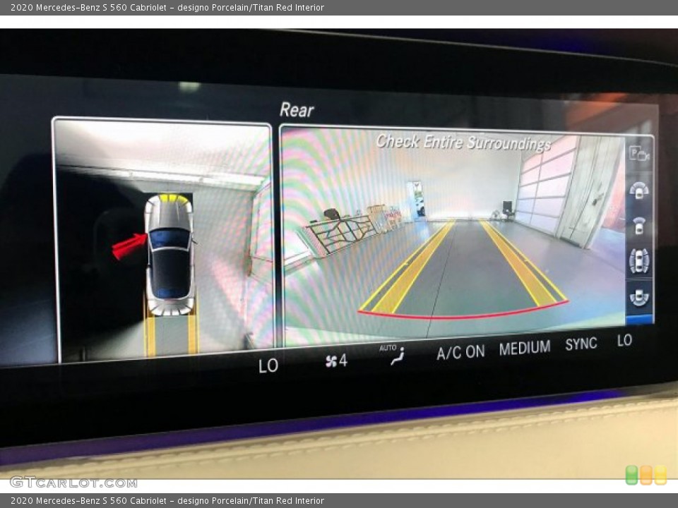 designo Porcelain/Titan Red Interior Navigation for the 2020 Mercedes-Benz S 560 Cabriolet #136132928