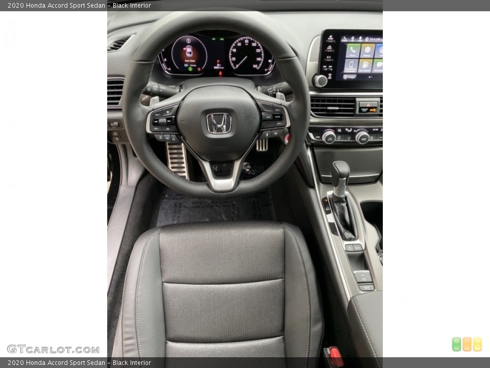 Black Interior Steering Wheel for the 2020 Honda Accord Sport Sedan #136135685
