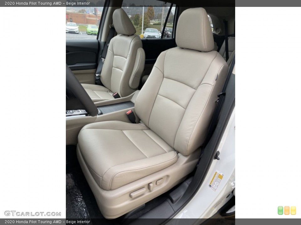 Beige Interior Front Seat for the 2020 Honda Pilot Touring AWD #136136543