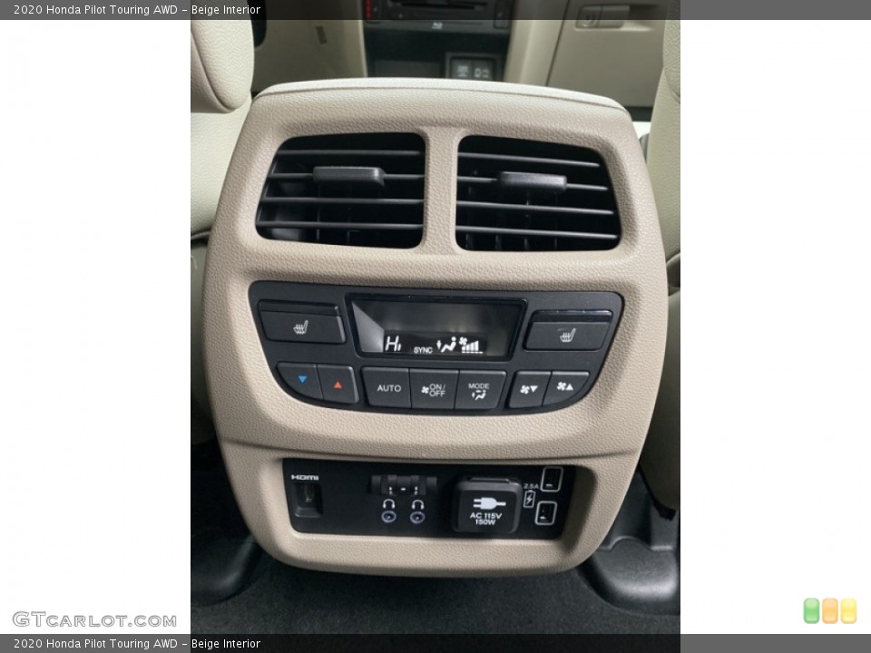 Beige Interior Controls for the 2020 Honda Pilot Touring AWD #136136954