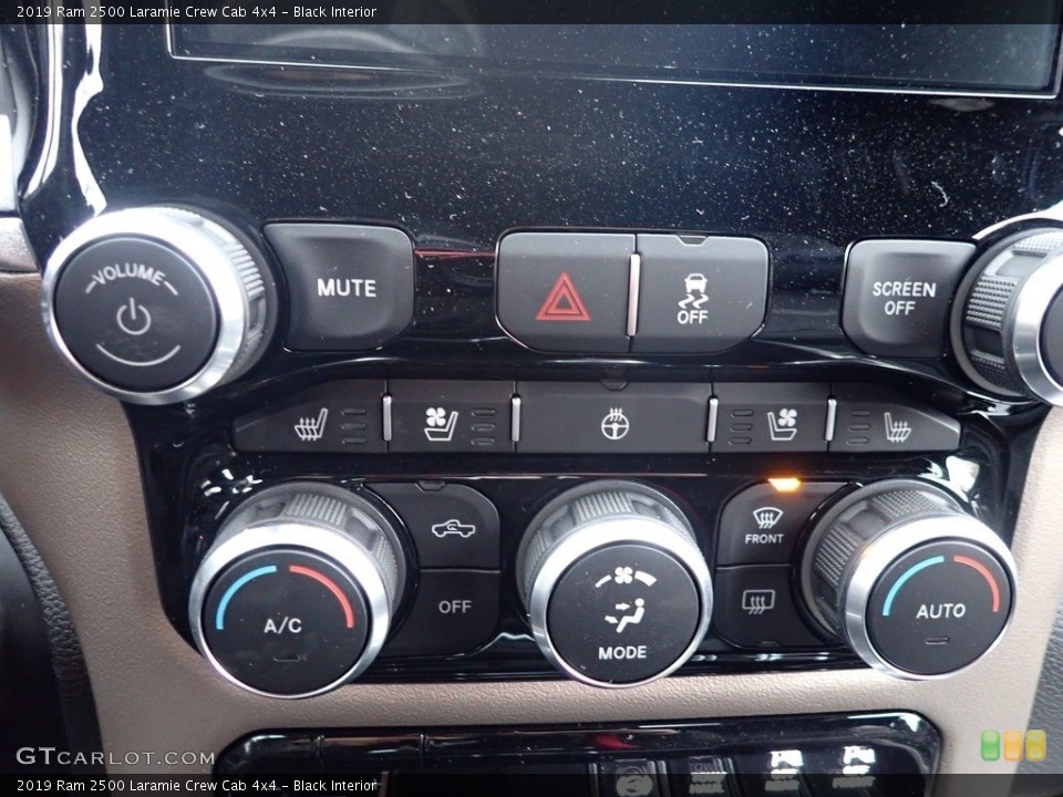 Black Interior Controls for the 2019 Ram 2500 Laramie Crew Cab 4x4 #136139663