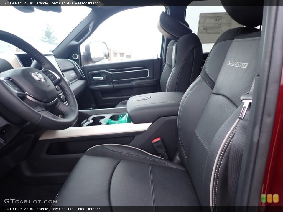 Black Interior Front Seat for the 2019 Ram 2500 Laramie Crew Cab 4x4 #136141322