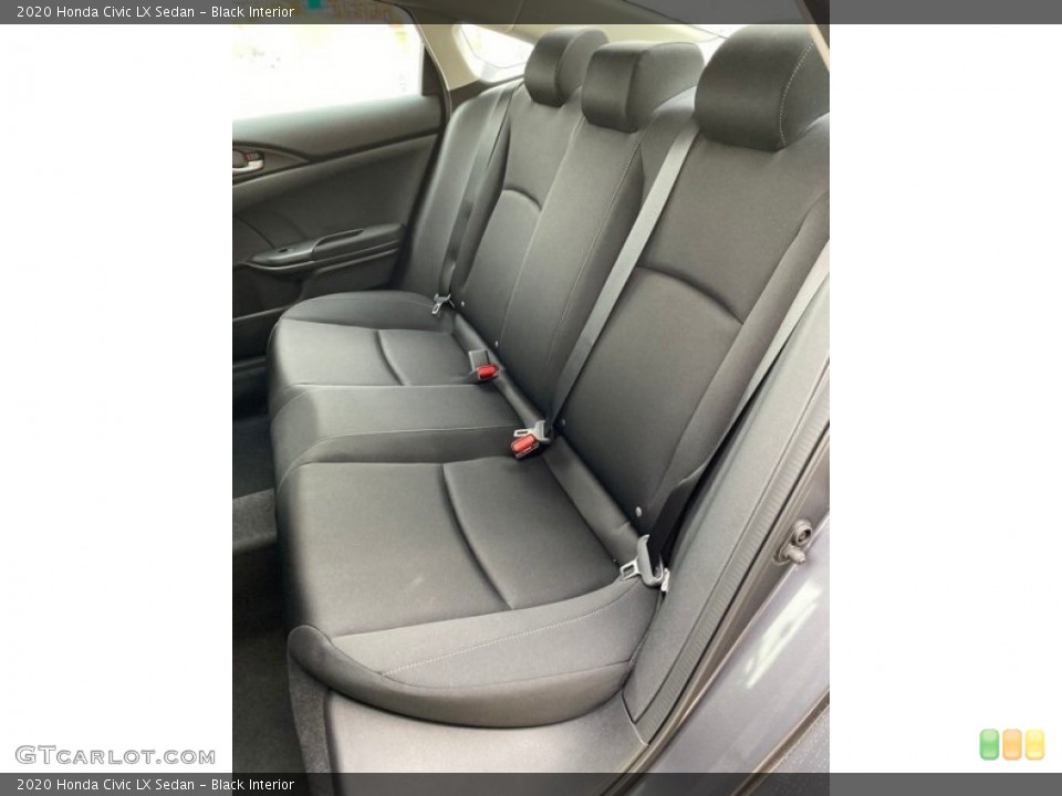 Black Interior Rear Seat for the 2020 Honda Civic LX Sedan #136141352