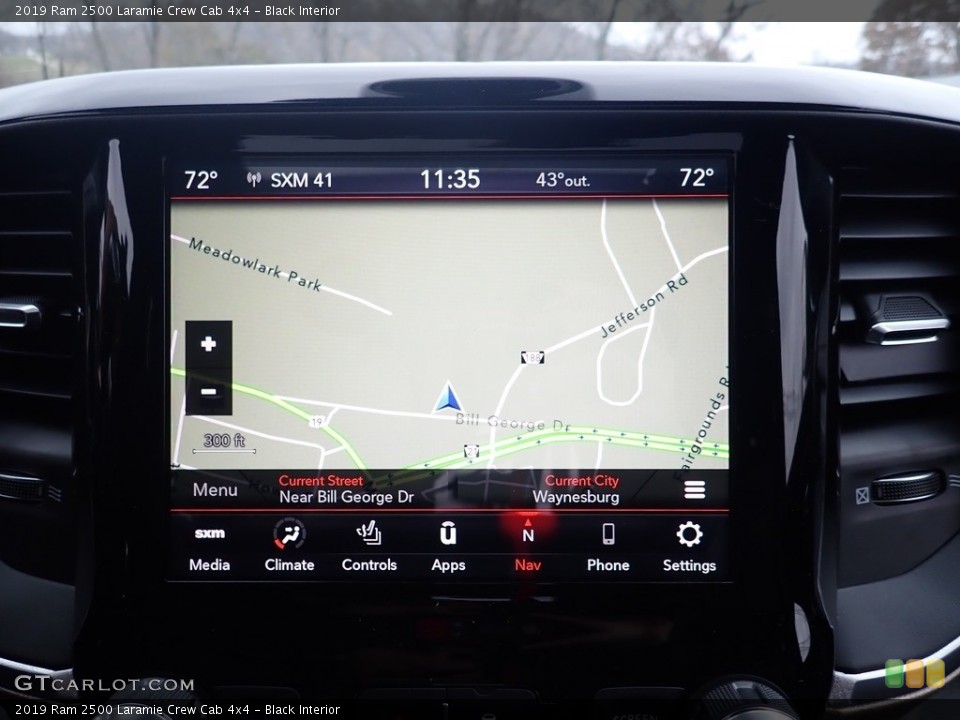 Black Interior Navigation for the 2019 Ram 2500 Laramie Crew Cab 4x4 #136141391