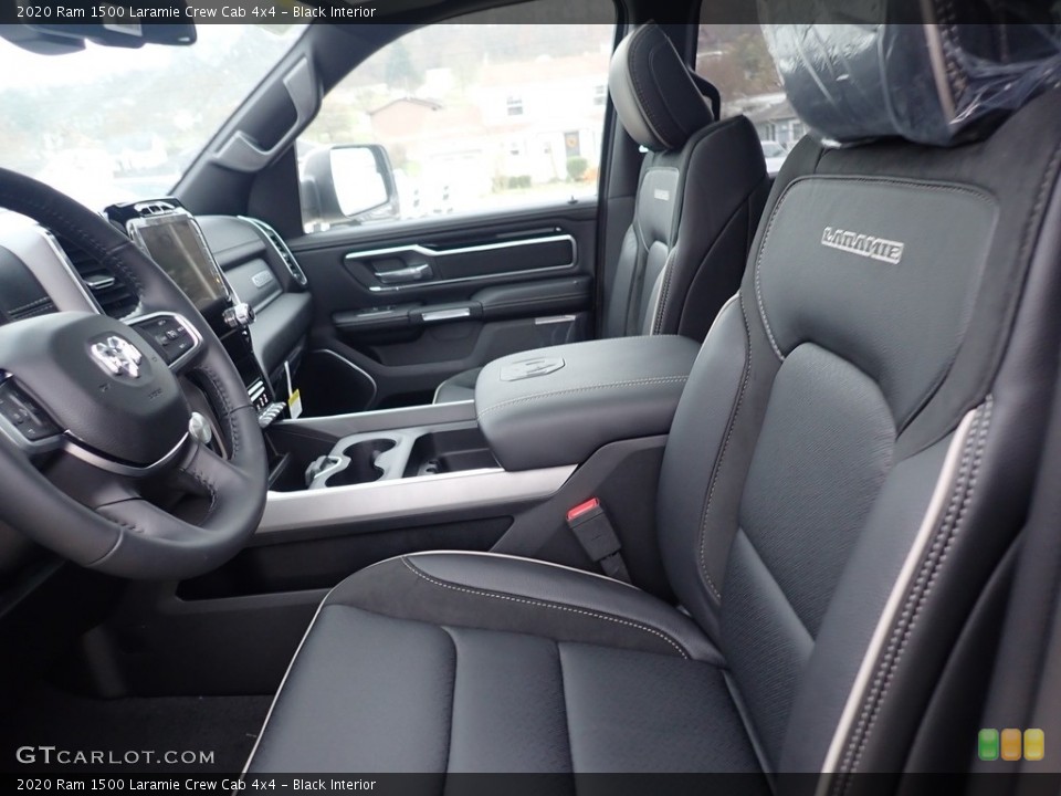 Black Interior Front Seat for the 2020 Ram 1500 Laramie Crew Cab 4x4 #136142447