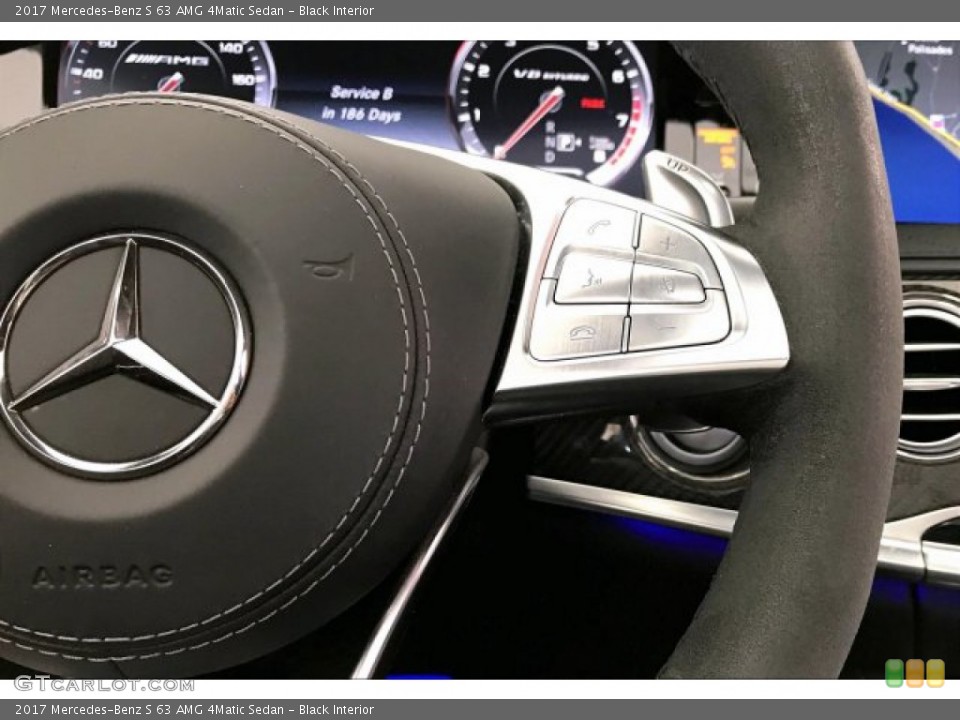 Black Interior Steering Wheel for the 2017 Mercedes-Benz S 63 AMG 4Matic Sedan #136143458