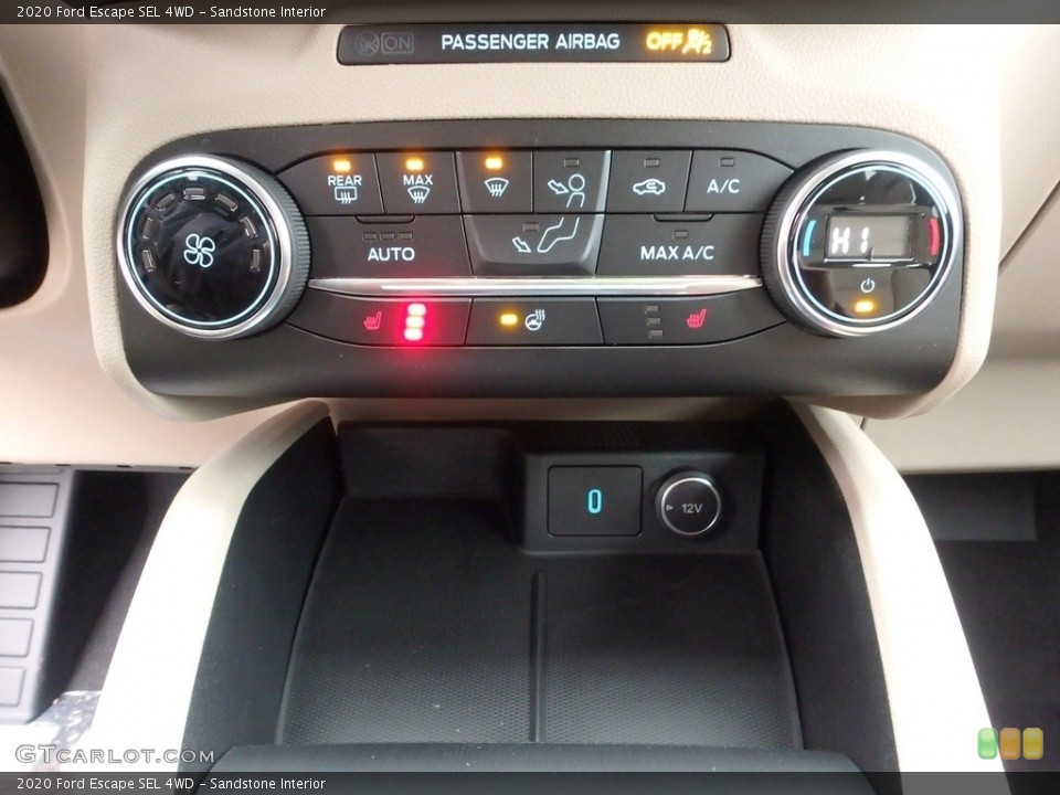 Sandstone Interior Controls for the 2020 Ford Escape SEL 4WD #136143653