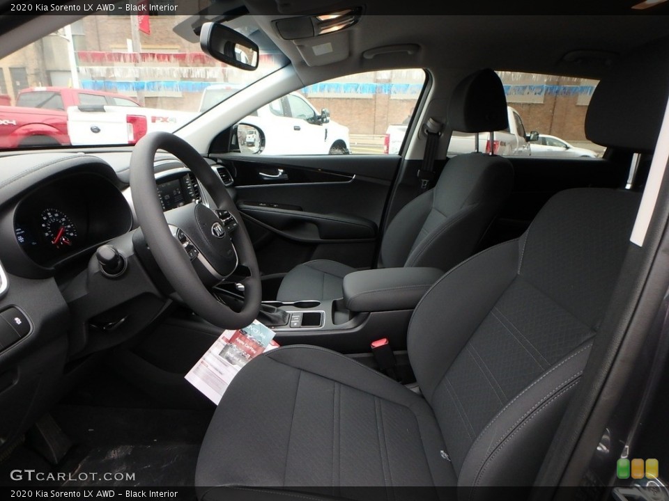 Black Interior Front Seat for the 2020 Kia Sorento LX AWD #136144073