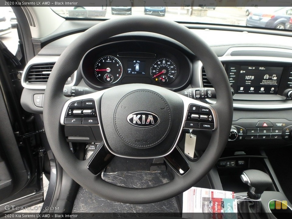 Black Interior Steering Wheel for the 2020 Kia Sorento LX AWD #136144100