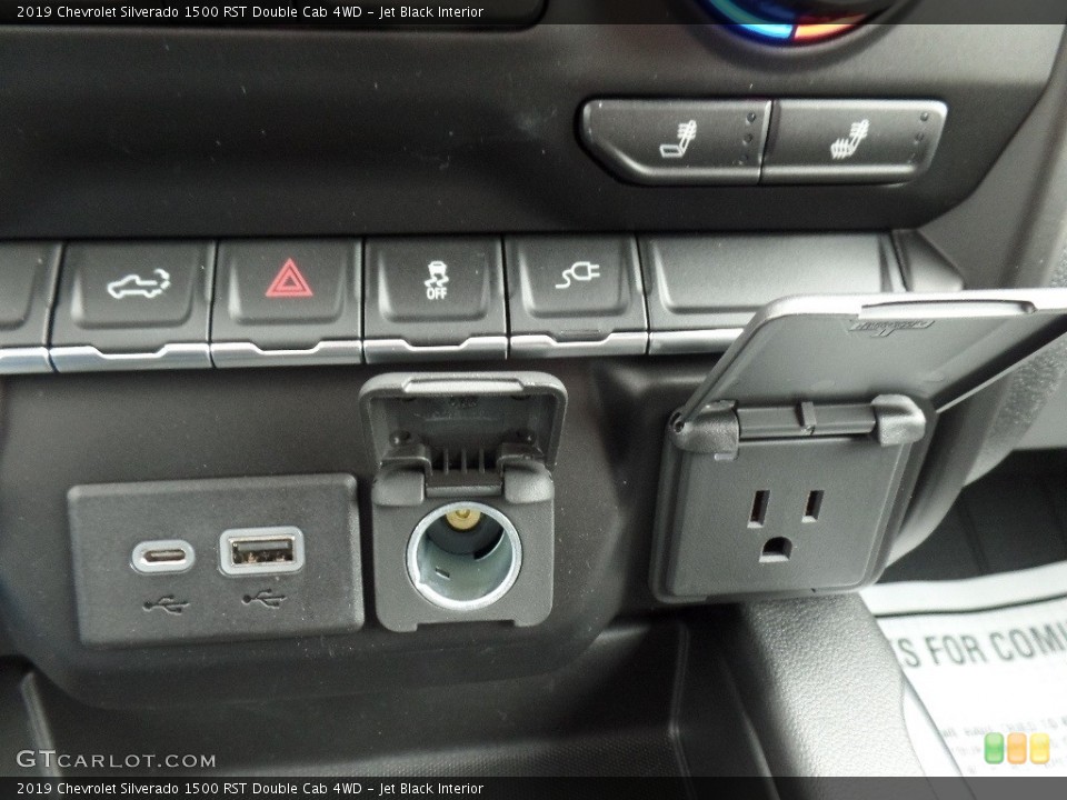 Jet Black Interior Controls for the 2019 Chevrolet Silverado 1500 RST Double Cab 4WD #136144514