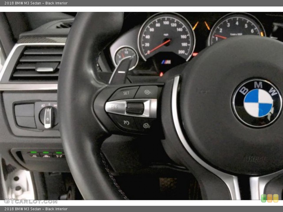 Black Interior Steering Wheel for the 2018 BMW M3 Sedan #136146288