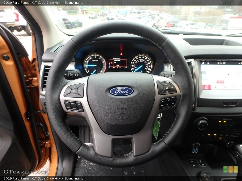 Ebony Interior Steering Wheel for the 2019 Ford Ranger XLT SuperCrew 4x4 #136146957