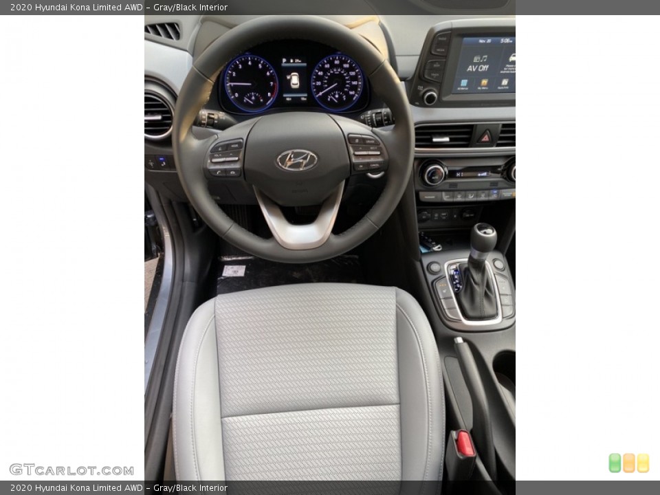 Gray/Black Interior Steering Wheel for the 2020 Hyundai Kona Limited AWD #136156041