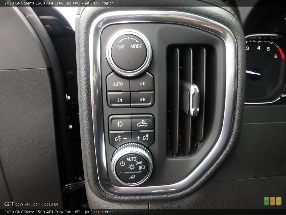 Jet Black Interior Controls for the 2020 GMC Sierra 1500 AT4 Crew Cab 4WD #136162817
