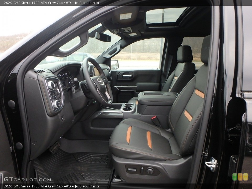 Jet Black Interior Front Seat for the 2020 GMC Sierra 1500 AT4 Crew Cab 4WD #136162868