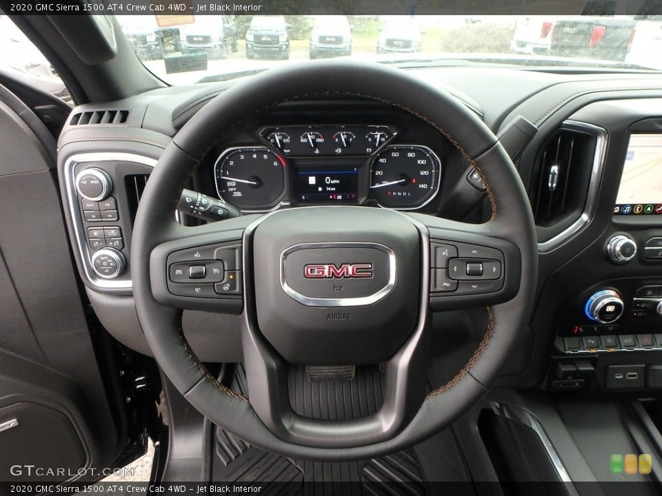 Jet Black Interior Steering Wheel for the 2020 GMC Sierra 1500 AT4 Crew Cab 4WD #136162973