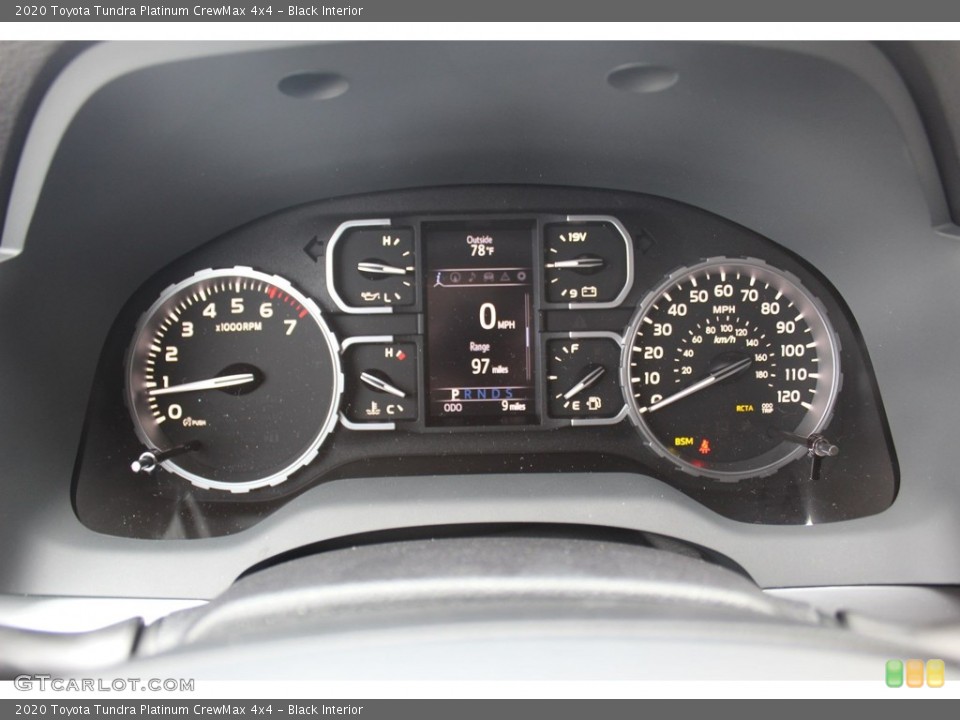 Black Interior Gauges for the 2020 Toyota Tundra Platinum CrewMax 4x4 #136168922