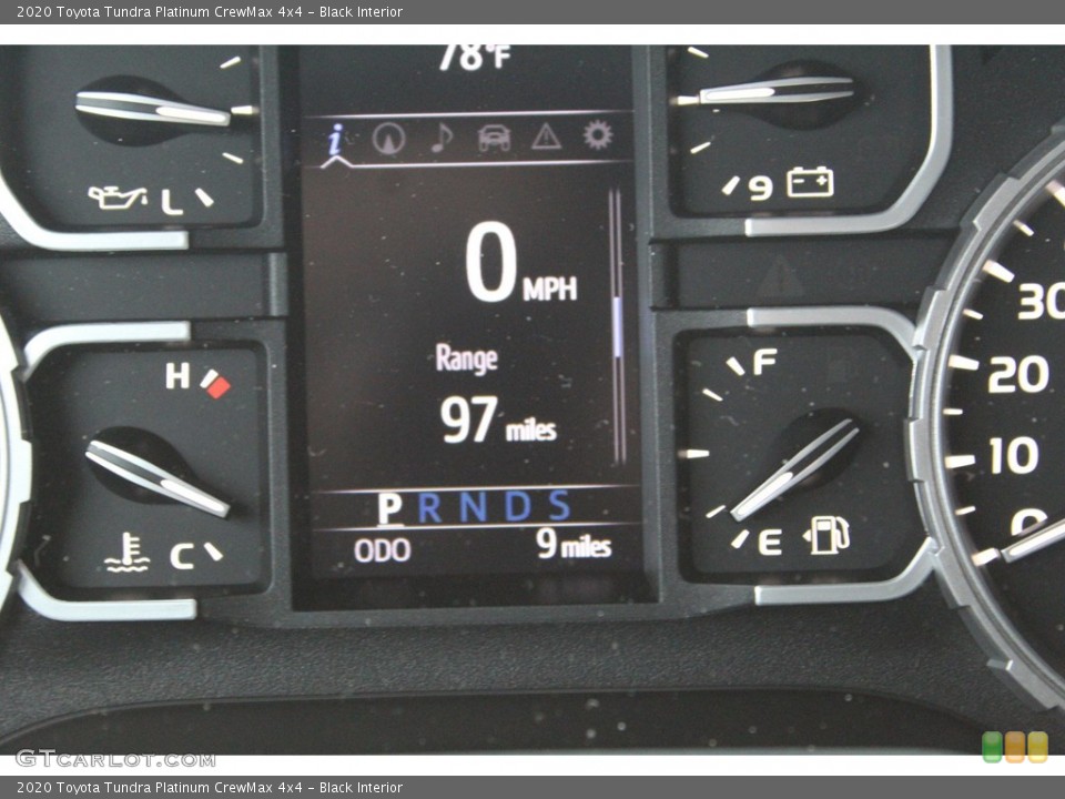 Black Interior Gauges for the 2020 Toyota Tundra Platinum CrewMax 4x4 #136168952