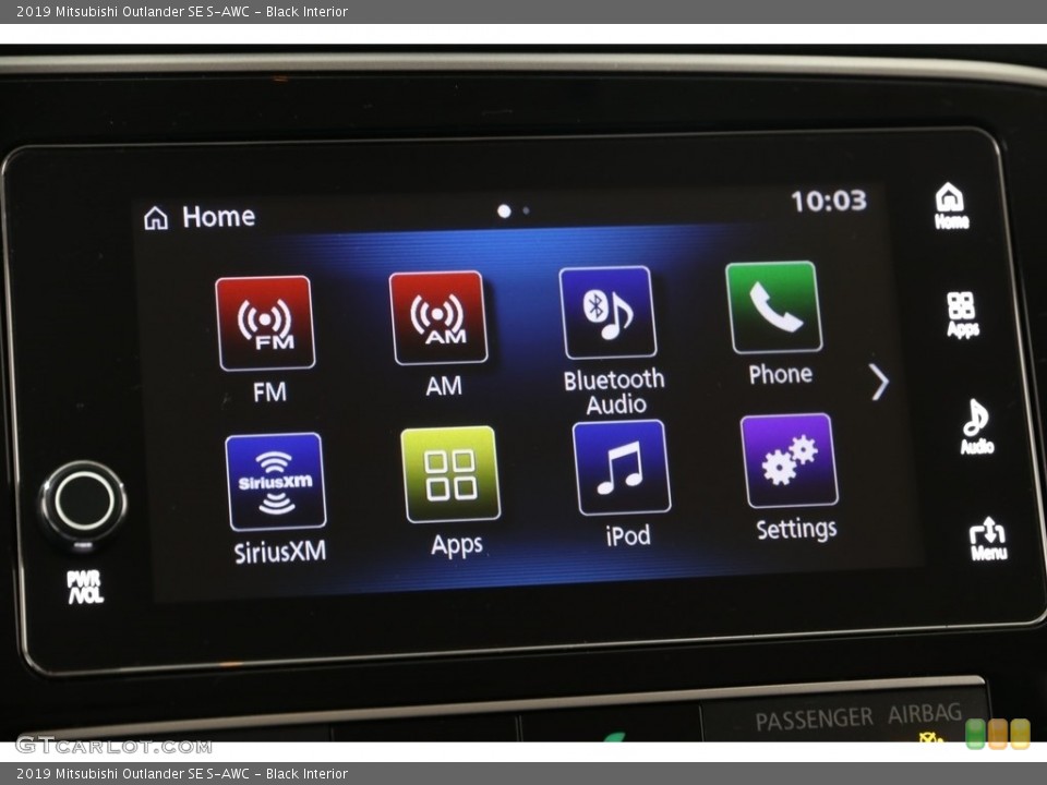 Black Interior Controls for the 2019 Mitsubishi Outlander SE S-AWC #136172195