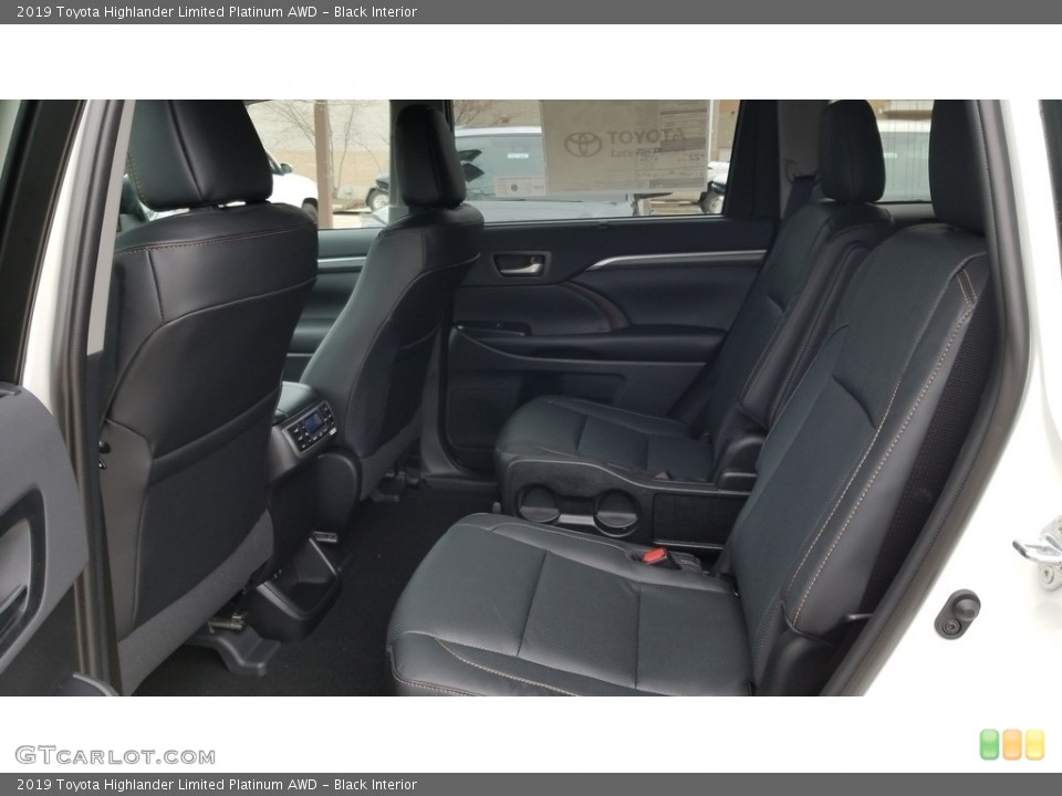 Black Interior Rear Seat for the 2019 Toyota Highlander Limited Platinum AWD #136175308