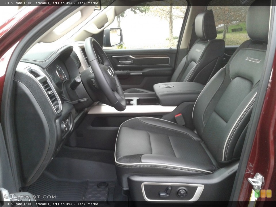 Black Interior Front Seat for the 2019 Ram 1500 Laramie Quad Cab 4x4 #136180633