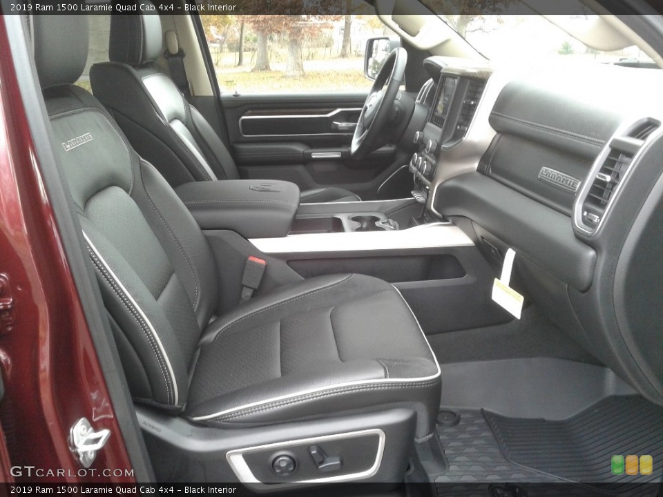 Black Interior Front Seat for the 2019 Ram 1500 Laramie Quad Cab 4x4 #136180774