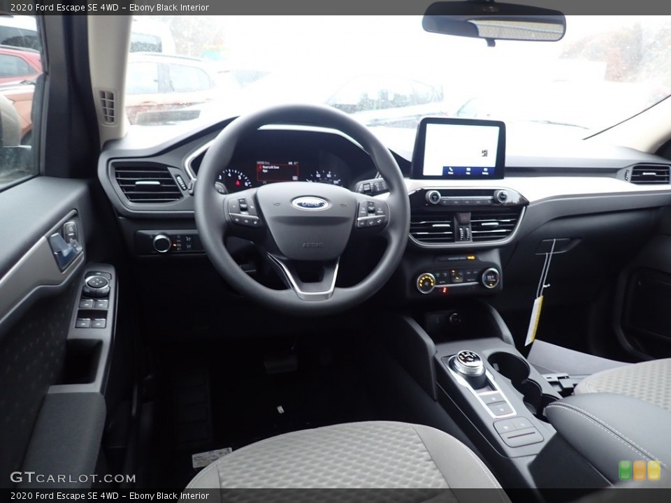 Ebony Black Interior Photo for the 2020 Ford Escape SE 4WD #136181194