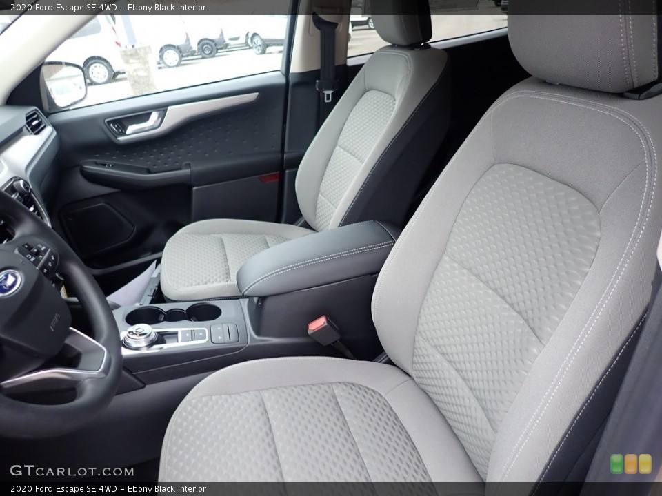 Ebony Black Interior Front Seat for the 2020 Ford Escape SE 4WD #136181245