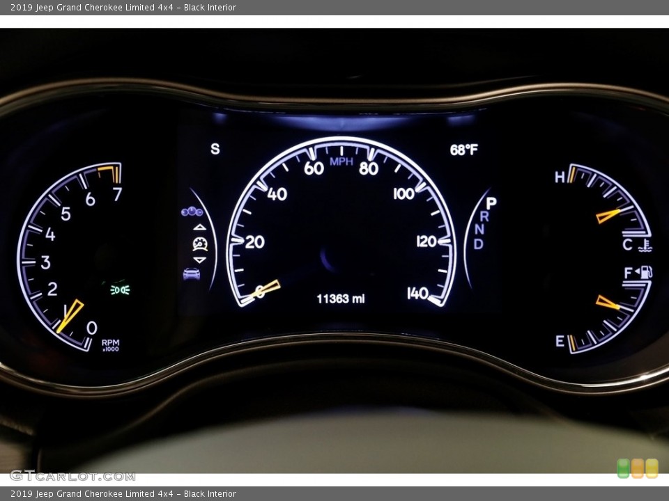 Black Interior Gauges for the 2019 Jeep Grand Cherokee Limited 4x4 #136181848