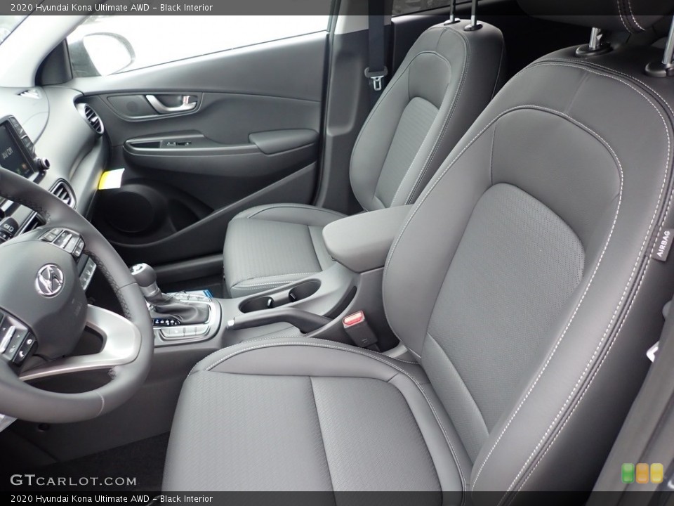 Black Interior Front Seat for the 2020 Hyundai Kona Ultimate AWD #136182460