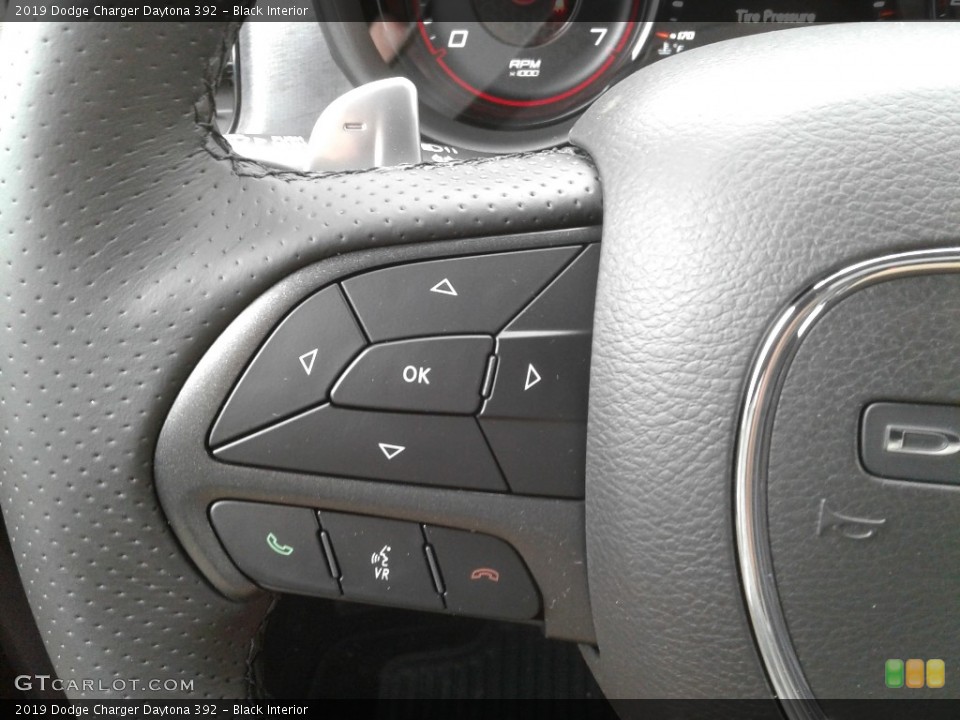 Black Interior Steering Wheel for the 2019 Dodge Charger Daytona 392 #136182850