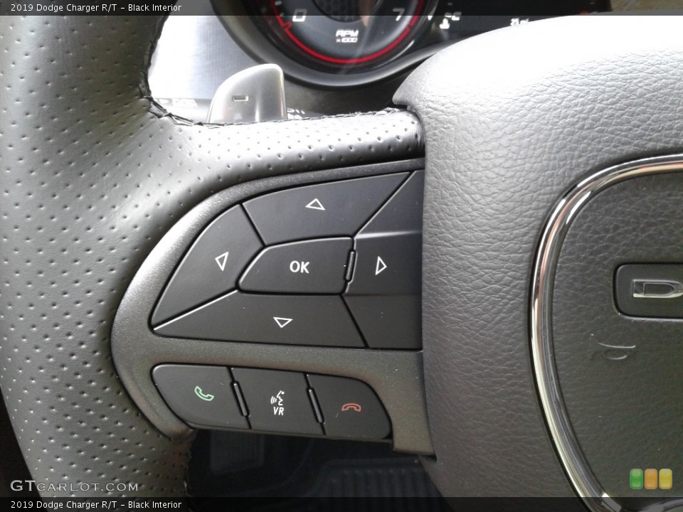 Black Interior Steering Wheel for the 2019 Dodge Charger R/T #136183843