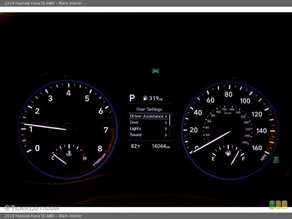 Black Interior Gauges for the 2019 Hyundai Kona SE AWD #136183951