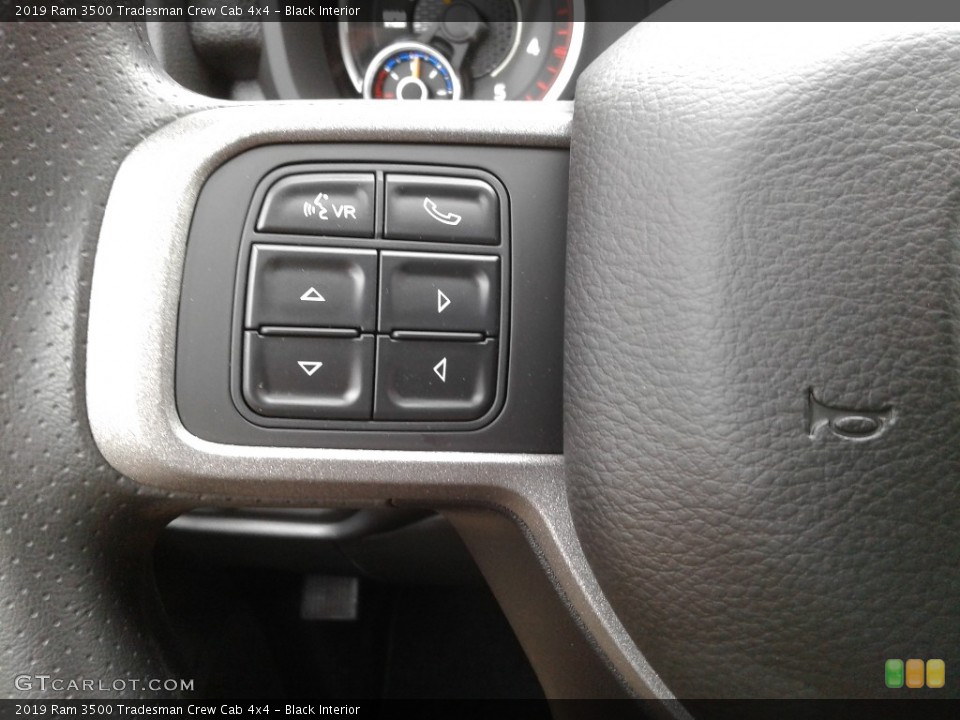 Black Interior Steering Wheel for the 2019 Ram 3500 Tradesman Crew Cab 4x4 #136186927