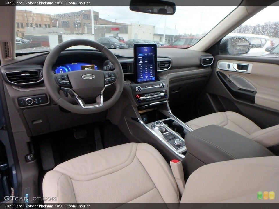 Ebony Interior Photo for the 2020 Ford Explorer Platinum 4WD #136187437