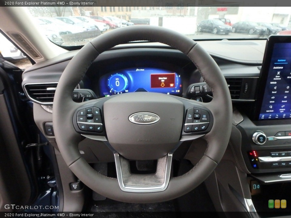 Ebony Interior Steering Wheel for the 2020 Ford Explorer Platinum 4WD #136187491