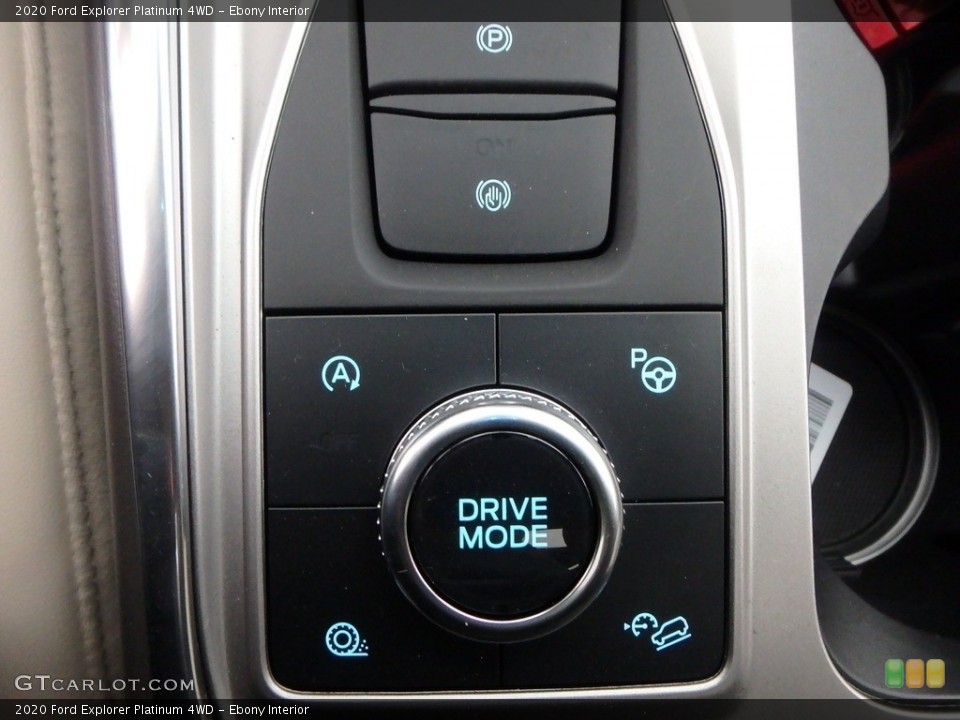 Ebony Interior Controls for the 2020 Ford Explorer Platinum 4WD #136187512