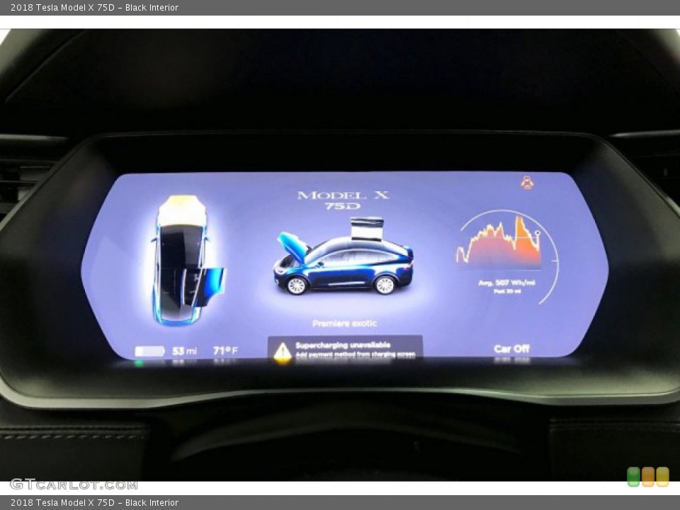 Black Interior Gauges for the 2018 Tesla Model X 75D #136193865