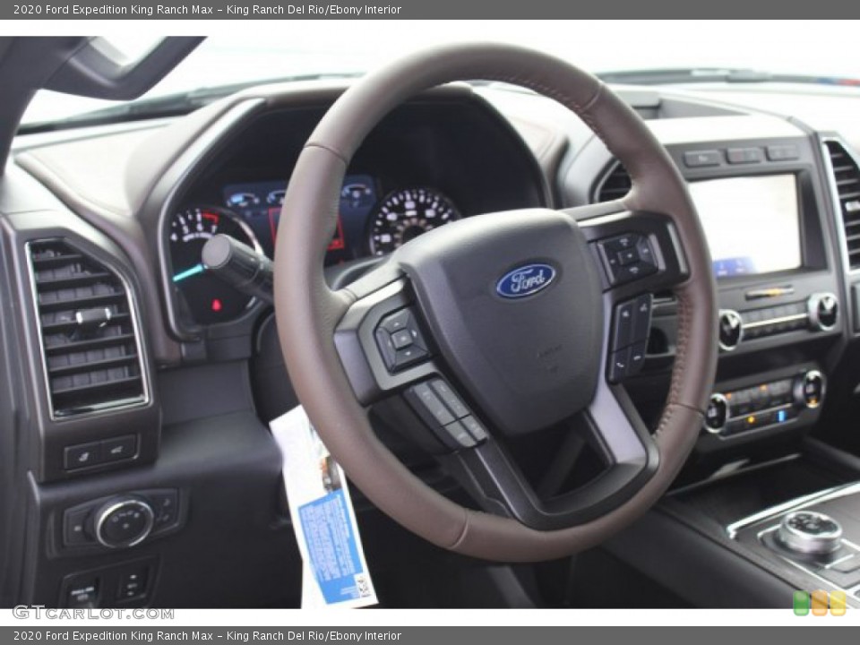 King Ranch Del Rio/Ebony Interior Steering Wheel for the 2020 Ford Expedition King Ranch Max #136200802