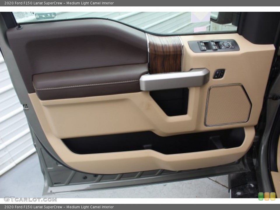 Medium Light Camel Interior Door Panel for the 2020 Ford F150 Lariat SuperCrew #136224128