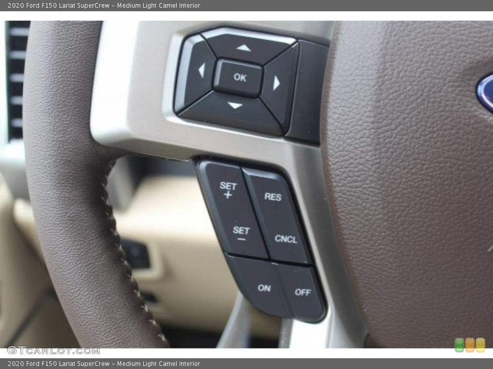 Medium Light Camel Interior Steering Wheel for the 2020 Ford F150 Lariat SuperCrew #136224152