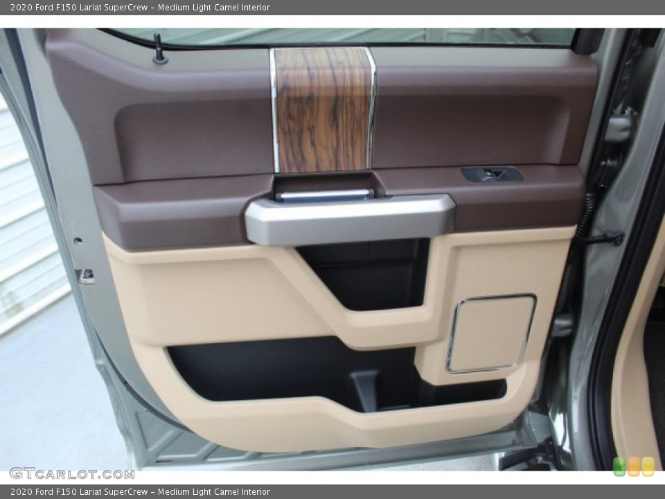 Medium Light Camel Interior Door Panel for the 2020 Ford F150 Lariat SuperCrew #136224275