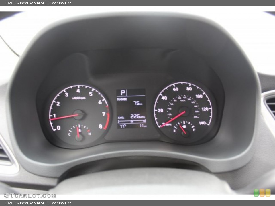 Black Interior Gauges for the 2020 Hyundai Accent SE #136225343