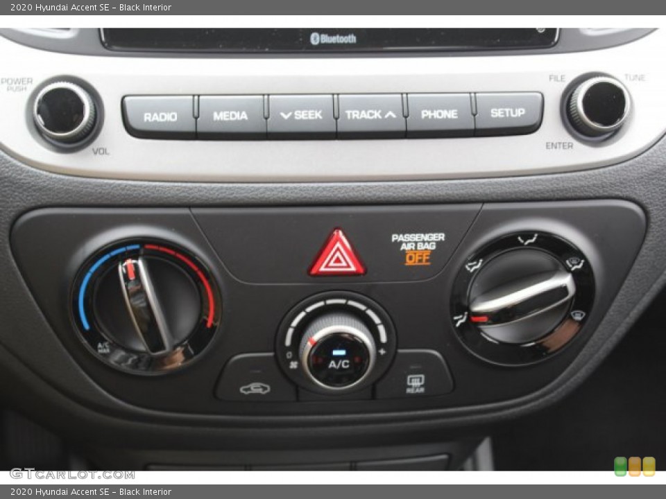Black Interior Controls for the 2020 Hyundai Accent SE #136225361