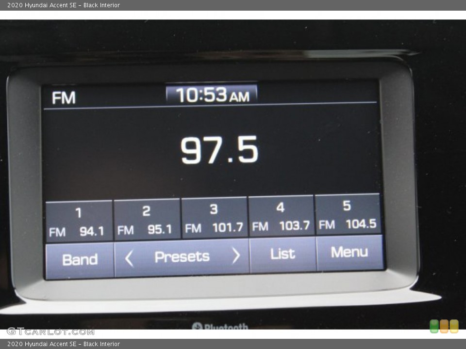 Black Interior Controls for the 2020 Hyundai Accent SE #136226057