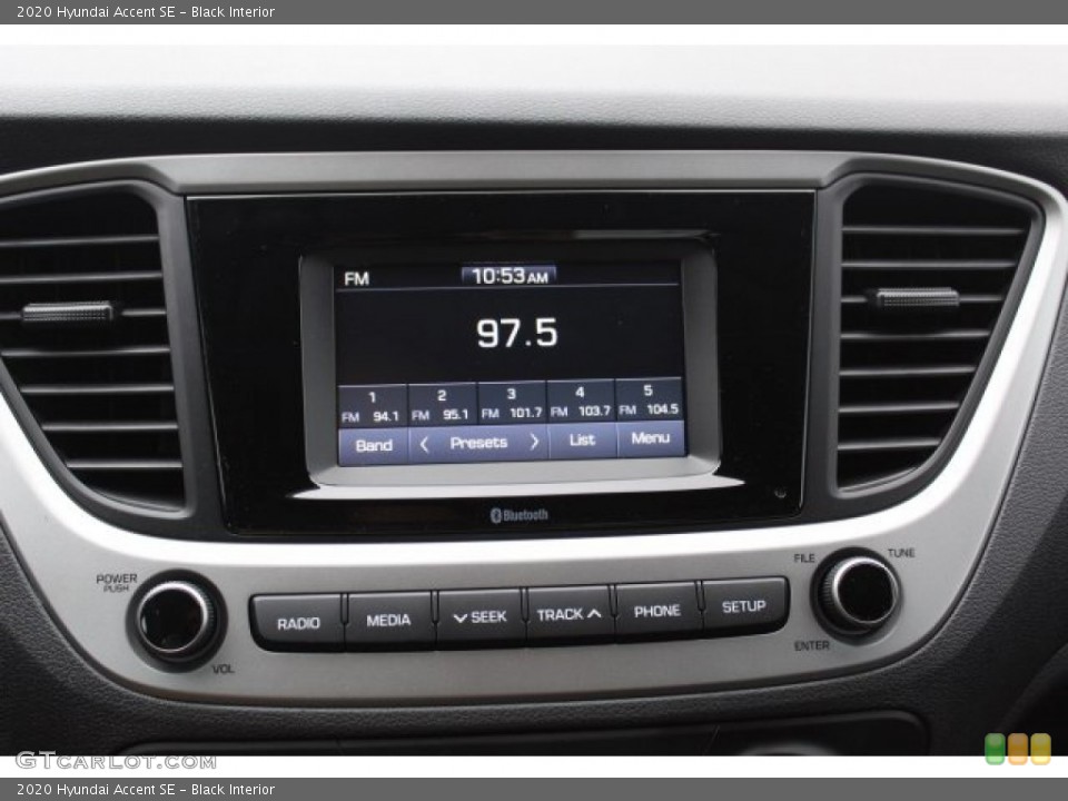 Black Interior Controls for the 2020 Hyundai Accent SE #136226063