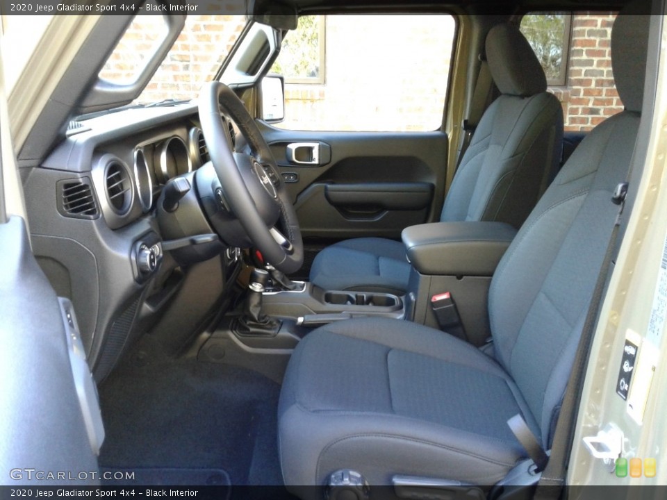 Black Interior Front Seat for the 2020 Jeep Gladiator Sport 4x4 #136230194