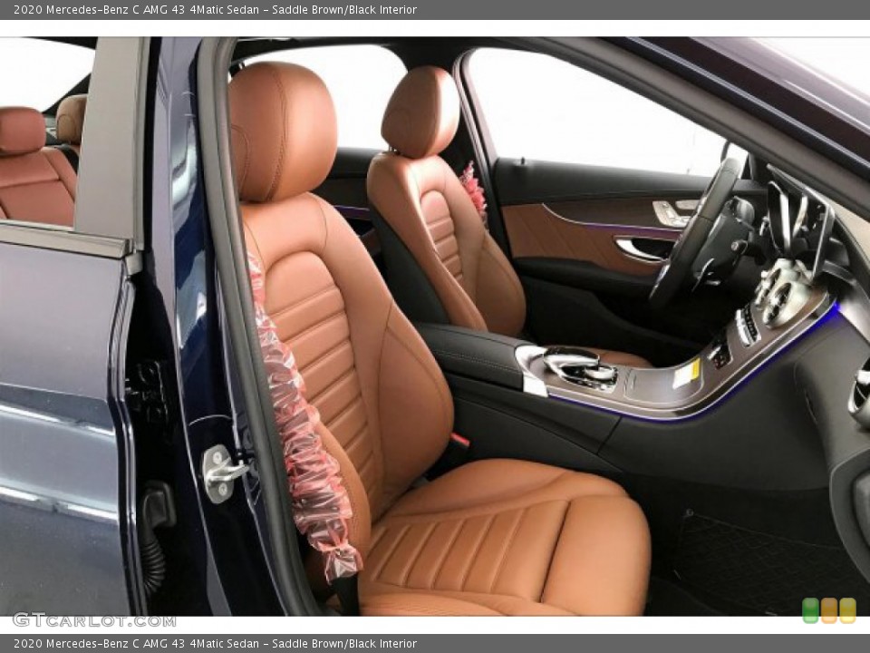 Saddle Brown/Black Interior Front Seat for the 2020 Mercedes-Benz C AMG 43 4Matic Sedan #136230197